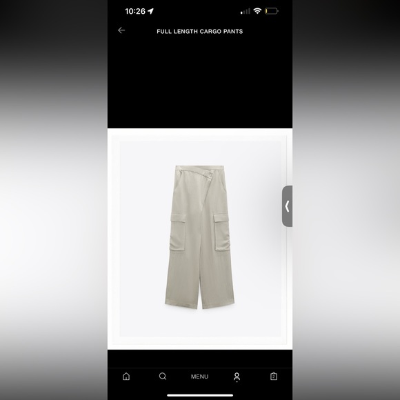 Zara Pants & Jumpsuits Zara Full Length Cargo Pants Flowy In Grey Poshmark